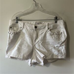 Torrid Denim White Jean Shorts